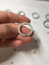 Load image into Gallery viewer, Size 3 3/4-9 1/4100% natural type A white light green light green jadeite jade band ring PA254