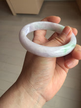 Load image into Gallery viewer, 59.5mm certified 100% natural Type A sunny green/purple white jadeite jade bangle PC197-1217