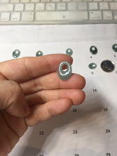 Load image into Gallery viewer, 15mm Type A 100% Natural Icy Watery Light Green Dark Green Gray Guatemala Jadeite Jade Oval Safety Guardian Pendant PE112