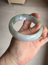 Load image into Gallery viewer, 57.5mm Certified 100% natural Type A dark green white gray chubby jadeite jade bangle AD118-2998