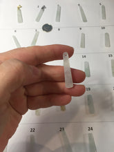 Load image into Gallery viewer, 100% Natural type A icy watery light green white narrow rectangle Jadeite Jade safe and sound pendant group BS139 Add on item