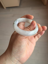 Load image into Gallery viewer, 46mm Certified Type A 100% Natural icy watery light green white clear Jadeite Jade bangle BS88-6685