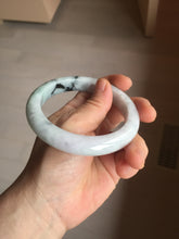 Load image into Gallery viewer, 61.2mm Certified Type A 100% Natural light green/white/purple Jadeite Jade bangle PJ68-3844