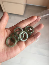Load image into Gallery viewer, Size 2-9 1/2 100% natural type A dark green jadeite jade band ring BL24 add-on items