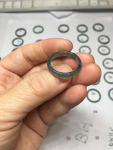 Load image into Gallery viewer, 17.5mm 7 1/4 100% natural type A icy watery green/blue icy watery Guatemala jadeite jade band ring group PJ33