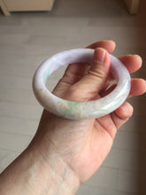 Load image into Gallery viewer, 59.5mm certified 100% natural Type A sunny green/purple white jadeite jade bangle PC198-1215
