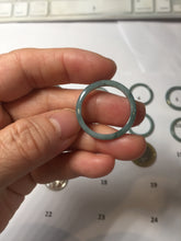 Load image into Gallery viewer, 20.2mm size 10 1/2 100% natural type A icy watery green/blue Guatemala jadeite jade band ring group PJ35