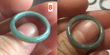Load image into Gallery viewer, 17.5mm 7 1/4 100% natural type A icy watery green/blue icy watery Guatemala jadeite jade band ring group BP78