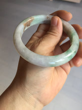 Load image into Gallery viewer, 57.6mm certificated Type A 100% Natural light green/red/purple/brown (FU LU SHOU) Jadeite Jade bangle Y164-7289