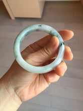 Load image into Gallery viewer, 52.5 mm Certified Type A 100% Natural green white Jadeite Jade bangle PA216-3889