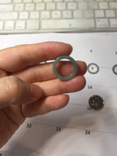 Load image into Gallery viewer, Size 1 3/4 (13.1mm) 100% natural type A icy watery green/blue/gray Guatemala jadeite jade band ring group AA107