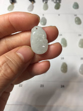 Load image into Gallery viewer, 100% Natural type A light green/light green/white/purple/gray jadeite Jade RuYi(如意) pendant PJ130