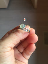 Load image into Gallery viewer, 100% natural type A icy watery green dark green four-prong jadeite jade ring group BP145