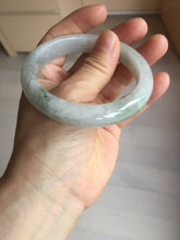Load image into Gallery viewer, 57.8mm certified 100% certified natural light green white fresh air jadeite jade bangle PC251-0569