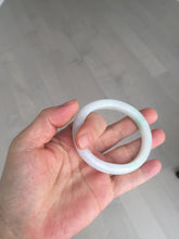 Load image into Gallery viewer, 50mm certified 100% natural Type A icy watery sunny green white (白底青) jadeite jade bangle BN69-9372