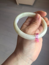 Load image into Gallery viewer, 57.9mm certified Type A 100% Natural beige yellow Jadeite Jade bangle G45-6731