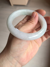 Load image into Gallery viewer, 56.6mm certified 100% natural Type A icy watery light green/white jadeite jade bangle BP52-3872