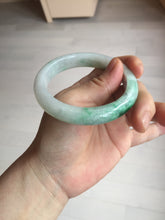 Load image into Gallery viewer, 56.1mm certified 100% natural icy watery light white/sunny green jadeite jade bangle BN71-3879