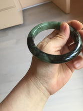 Load image into Gallery viewer, 58.5mm Certified 100% natural Type A dark green/sunny green/black/red/brown jadeite bangle PD83-9761