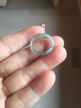 Load image into Gallery viewer, 16.7mm Size 6 1/4 100% natural type A dark green blue black gray Guatemala jadeite band ring group PE15