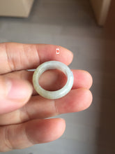 Load image into Gallery viewer, Size 5 1/4-10 1/2 100% natural type A yellow gray purple white jadeite band ring group AA109