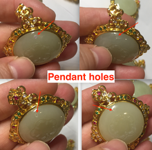 Load image into Gallery viewer, 100% Natural yellow/green nephrite Jade(黄玉) pendant HF84