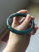 Load image into Gallery viewer, 61mm Certified Type A 100% Natural dark green/blue/gray/black Guatemala Jadeite bangle PJ147-1484