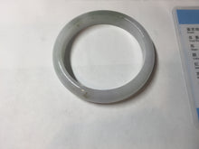 Load image into Gallery viewer, 54.2mm certified 100% natural Type A icy watery light watermelon rind oliy light green/purple/brown( 淡瓜油青) jadeite jade bangle BQ3-8153