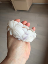 Load image into Gallery viewer, 55.5mm 100% natural pink red brown beige carved Goldern fish and lotus (金玉满堂) Quartzite (Shetaicui jade) bangle SY127