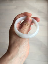 Load image into Gallery viewer, 52mm certified Type A 100% Natural green/white oval Jadeite Jade bangle BM60-0287