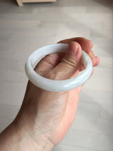Load image into Gallery viewer, 52mm certified Type A 100% Natural green/white oval Jadeite Jade bangle BM60-0287