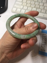 Load image into Gallery viewer, 57mm certified Type A 100% Natural dark green gray light purple round cut Jadeite Jade bangle PE94-6189