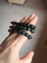 Load image into Gallery viewer, AllaboutjadeCanada.com only. 6.5-7.5mm 100% natural black/blue/green/brown(Wuji, Mocui) jadeite jade beads bracelet AK8 (Add on item, not sale individually. ) .
