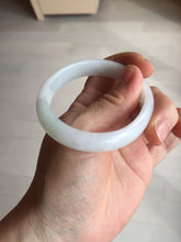 Load image into Gallery viewer, 52mm certified Type A 100% Natural green/white oval Jadeite Jade bangle BM60-0287