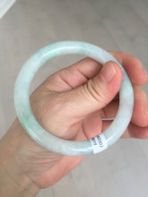 Load image into Gallery viewer, 57mm Certified type A 100% Natural sunny green/white round cut Jadeite bangle BN77-9819