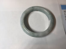 Load image into Gallery viewer, 53.7mm certificated Type A 100% Natural light green/yellow with green floating flowers Jadeite Jade bangle BK23-4409