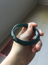 Load image into Gallery viewer, 62mm Certified Type A 100% Natural dark green/blue/gray/black Guatemala Jadeite bangle PJ146-1472