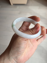 Load image into Gallery viewer, 52mm certified Type A 100% Natural green/white oval Jadeite Jade bangle BM60-0287