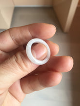 Load image into Gallery viewer, Size 5 3/4 100% natural type A icy watery green/white/purple jadeite jade band ring group R115