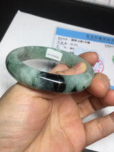 Load image into Gallery viewer, Shopify only 52.9mm Certified Type A 100% Natural green flying flowers Jadeite Jade bangle BF125-8568