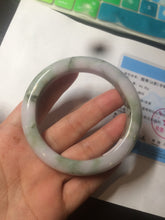 Load image into Gallery viewer, 58.8mm Certified Type A 100% Natural green/purple/brown Jadeite Jade bangle C86-5287