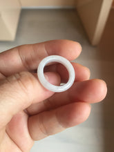 Load image into Gallery viewer, Size 5 3/4 100% natural type A icy watery green/white/purple jadeite jade band ring group R115