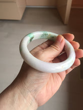 Load image into Gallery viewer, 59.5mm 100% Natural type A sunny green purple white Jadeite Jade bangle PE46-5504
