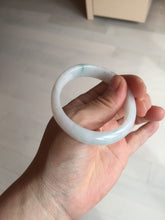 Load image into Gallery viewer, 52mm certified Type A 100% Natural green/white oval Jadeite Jade bangle BM60-0287