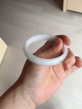 Load image into Gallery viewer, 52mm certified Type A 100% Natural green/white oval Jadeite Jade bangle BM60-0287
