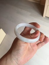 Load image into Gallery viewer, 52mm certified Type A 100% Natural green/white oval Jadeite Jade bangle BM60-0287