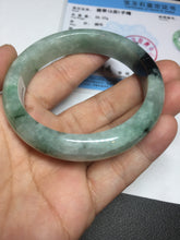 Load image into Gallery viewer, Shopify only 52.9mm Certified Type A 100% Natural green flying flowers Jadeite Jade bangle BF125-8568