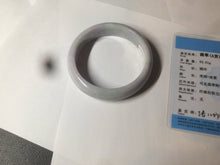 Load image into Gallery viewer, 58.5mm 100% natural type A certified light green/purple jadeite jade bangle W91-0734