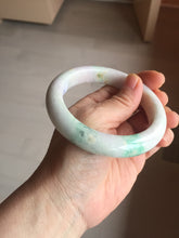 Load image into Gallery viewer, 59.5mm 100% Natural type A sunny green purple white Jadeite Jade bangle PE46-5504