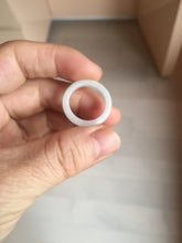 Load image into Gallery viewer, Size 5 3/4 100% natural type A icy watery green/white/purple jadeite jade band ring group R115
